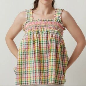 V.DE.Vinster. Oceania Top Smocked Seersucker Sm